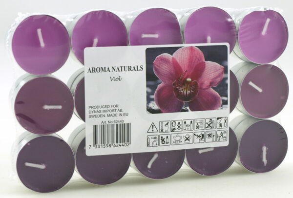 Ljus värme normal doft viol 11g +4h 30pack