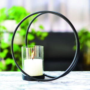 Svart Lykta HURRICANE 27cm