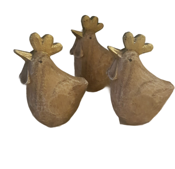 Dekoration Tupp Natur stor 7,5x3,5x10 cm