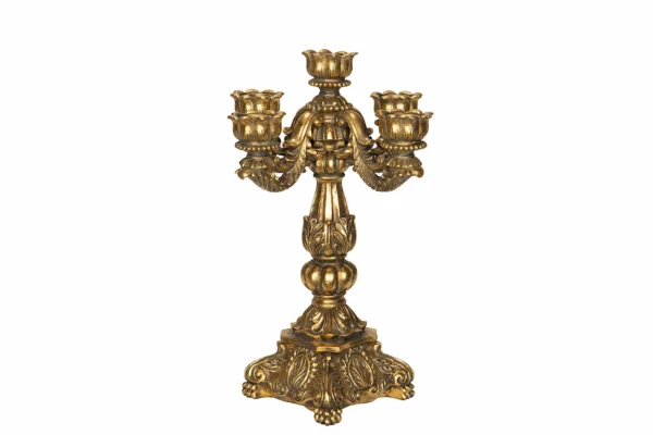 Kandelaber 5-Arm Guld